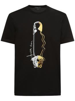 商品Versace | Medusa Pin Print Cotton Jersey T-shirt,商家LUISAVIAROMA,价格¥4075图片