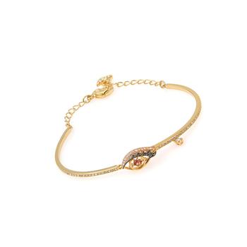 商品Swarovski New Love Gold Tone Dark Multi Colored Crystal Bracelet 5483977,商家Shopworn,价格¥402图片