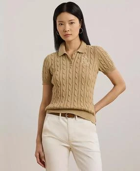 Ralph Lauren | Women's Cable-Knit Polo Shirt,商家Macy's,价格¥523