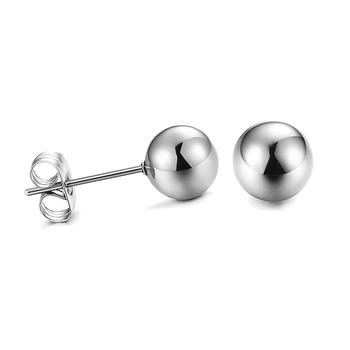 推荐Sterling Silver 8mm Polished Ball Stud Earrings商品