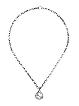 推荐Interlocking Textured G Sterling Silver Pendant Necklace商品