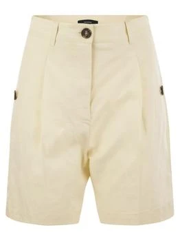 Weekend Max Mara | Weekend Max Mara Button Detailed Bermuda Shorts,商家Cettire,价格¥921