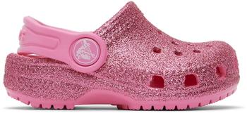 商品Baby Pink Classic Glitter Clogs图片