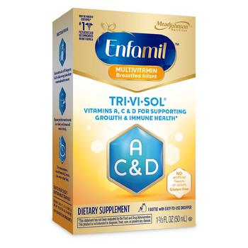商品Enfamil Tri-Vi-Sol 婴儿维生素A, C, D滴剂 50ml图片