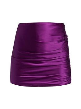推荐Ruched Silk Mini Skirt商品