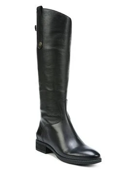 Sam Edelman | Women's Wide Calf Penny Round Toe Leather Low-Heel Riding Boots 