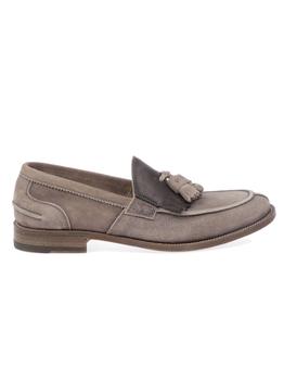 推荐Botti 1913 Men's  Grey Leather Loafers商品