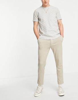 紧身裤男新款, New Look | New Look co-ord trousers in oatmeal商品图片 5折