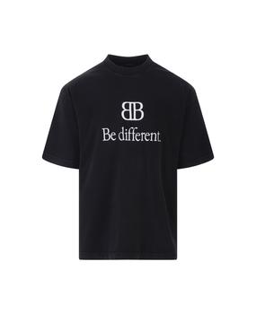 Balenciaga | Man Bb Be Different Large Fit T-shirt In Black商品图片,