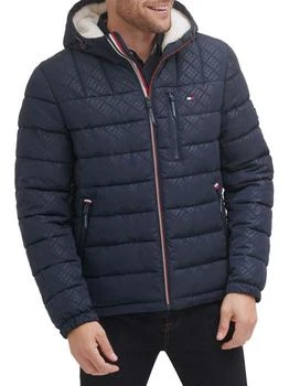 Tommy Hilfiger | 男款 人造毛皮连帽棉服夹克,商家品牌清仓区,价格¥407