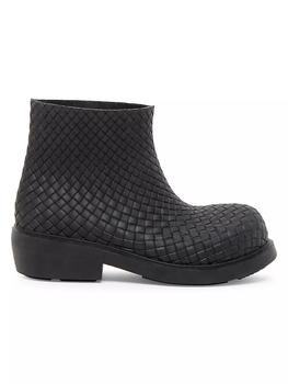 商品Bottega Veneta | Pudding Woven Rubber Boots,商家Saks Fifth Avenue,价格¥6419图片