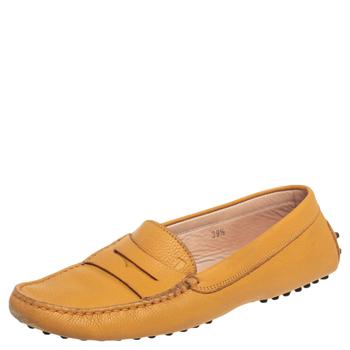[二手商品] Tod's | Tod's Yellow Leather Slip On Loafers Size 39.5商品图片,2.3折