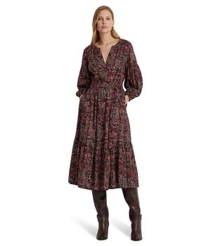 Ralph Lauren | Floral Belted Cotton Voile Tiered Dress,商家6PM,价格¥978