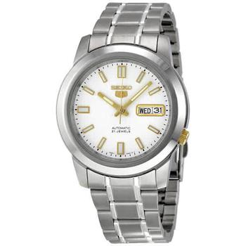 精工机械表, Seiko | 5 Automatic Stainless Steel White Dial Mens Watch SNKK07商品图片 3.4折
