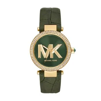 Michael Kors | MK4724 - Parker Three-Hand Leather Watch 6.6折, 独家减免邮费