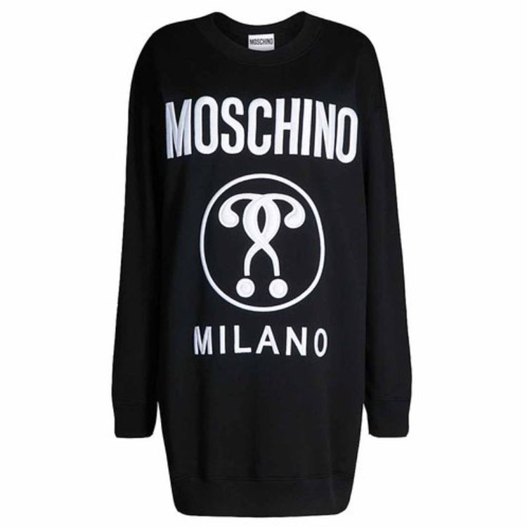 Moschino | MOSCHINO 莫斯奇诺 女黑色卫衣裙 04365427-4555商品图片,独家减免邮费