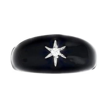 Macy's | Lab-Grown White Sapphire (1/20 ct. tw.) & Enamel Star Ring in Sterling Silver (Also in Black Spinel),商家Macy's,价格¥744