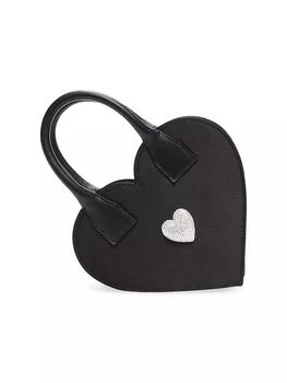 推荐Heart-Shape Crystal-Embellished Satin Top Handle Bag商品