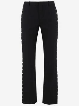 Off-White | OFF-WHITE WOOL PANTS WITH EYELETS,商家Baltini,价格¥4949