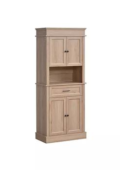 商品Traditional Freestanding Buffet with Hutch Kitchen Pantry Cabinet Cupboard with Doors and Drawer Adjustable Shelving Oak图片