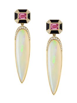 商品Sorellina | Monroe 18K Yellow Gold & Multi-Stone Drop Earrings,商家Saks Fifth Avenue,价格¥64559图片