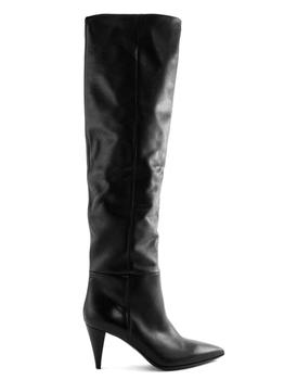 推荐Strategia Black Leather High Boots商品