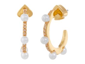 商品Slender Scallops Pearl Huggies Earrings图片