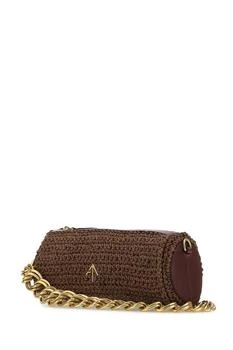 推荐Brown crochet mini XX Cylinder handbag商品