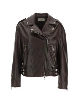 Max Mara | Sportmax Zip-Up Leather Biker Jacket商品图片,6.2折