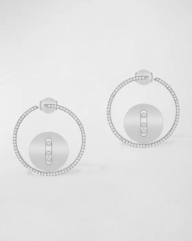 Messika | Lucky Move 18K White Gold Bo Medaille Round Earrings,商家Neiman Marcus,价格¥71110