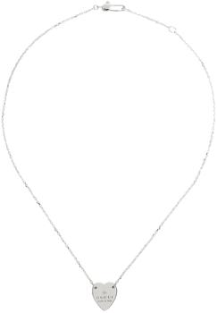 Gucci | Silver Trademark Heart Necklace商品图片,