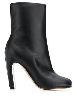 推荐Maison Margiela Women's  Black Leather Ankle Boots商品