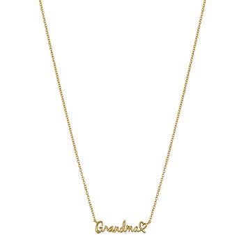 Unwritten | 14K Gold Flash-Plated 'Grandma' Heart Necklace with Extender商品图片,6折×额外8.5折, 额外八五折