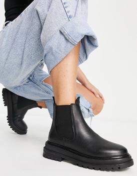 ASOS | ASOS DESIGN Appreciate leather chelsea boots in black商品图片,