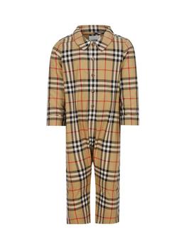 burberry短袖上海, Burberry | Burberry Kids Long Sleeved Vintage Check Romper商品图片 7.6折起