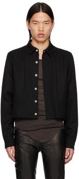 ジャケット・アウター Rick owens porterville alice jacket Rick Owens Black Porterville Alice Strobe Leather Jacket