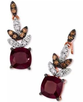 Le Vian | Raspberry Rhodolite® (2-2/5 ct. t.w.) & Diamond (1/4 ct. t.w.) Drop Earrings in 14K Rose Gold,商家Macy's,价格¥13412