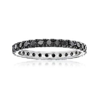 Ross-Simons | Black Diamond Eternity Band in 14kt White Gold,商家Premium Outlets,价格¥3805