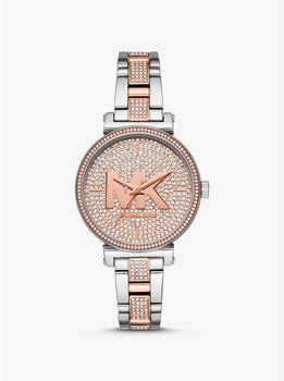 Michael Kors | Sofie Pavé Two-Tone Logo Watch商品图片,6.2折, 独家减免邮费