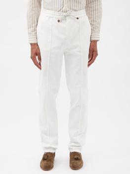 推荐Pintucked cotton-gabardine trousers商品