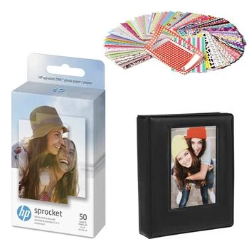 HP | Sprocket Sticky Back Zink Photo Paper 2x3" (50 Sheets), Stickers & Album Starter Bundle,商家Premium Outlets,价格¥272