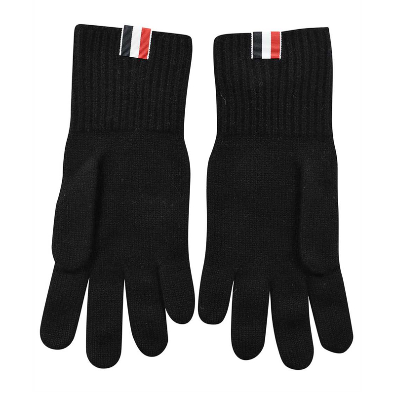 商品Thom Browne | THOM BROWNE 男士黑色羊毛针织手套 MKG011B-Y1018-001,商家Beyond Italylux,价格¥1662图片