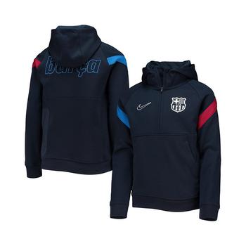nike air force1旅行, NIKE | Youth Boys Blue Barcelona Travel Half-Zip Hoodie Jacket商品图片 