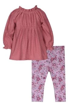 Iris & Ivy | Clip Dot Top & Floral Leggings Set,商家Nordstrom Rack,价格¥116