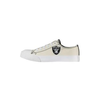 FOCO | Women's Cream Las Vegas Raiders Low Top Canvas Shoes,商家Macy's,价格¥449