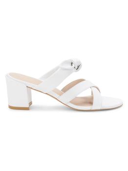 stuart weitzman凉鞋推荐, Stuart Weitzman | Bandeau Bow Leather Sandals商品图片 4.7折