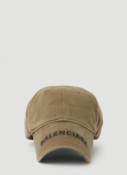 巴黎世家帽子精选, Balenciaga | Logo Brim Baseball Cap in Khaki商品图片 