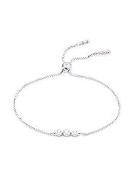 商品Saks Fifth Avenue | ​14K White Gold & 0.5 TCW Diamond Bolo Bracelet,商家Saks OFF 5TH,价格¥14876图片