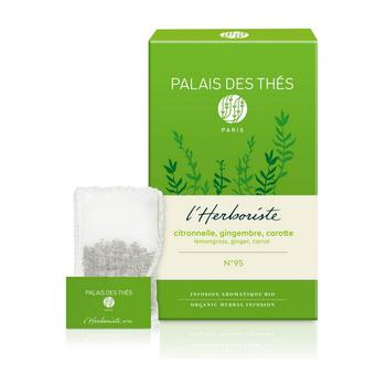 商品Palais des Thés | Lemongrass Ginger Carrot Herbal Tea Box, Pack of 20 Tea Bags,商家Macy's,价格¥154图片