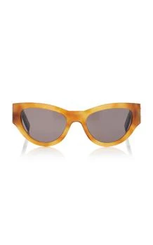 推荐Saint Laurent - Cat-Eye Acetate Sunglasses - Brown - OS - Moda Operandi商品